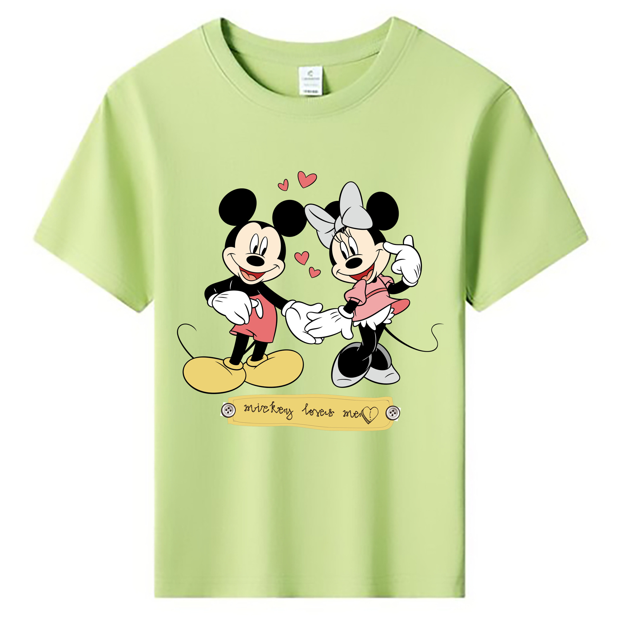 ミッキーマウス Mickey Mouse 綿100％キッズTシャツ（フロントプリント）
